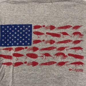 American flag fishing baits T-shirt